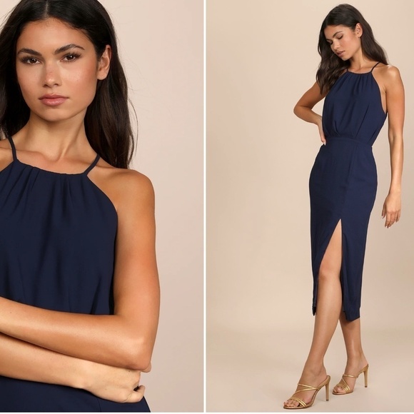 LULUS Wedding Elegant Chic Sexy Classy Formal Event Modest Midi Dress - Picture 1 of 3